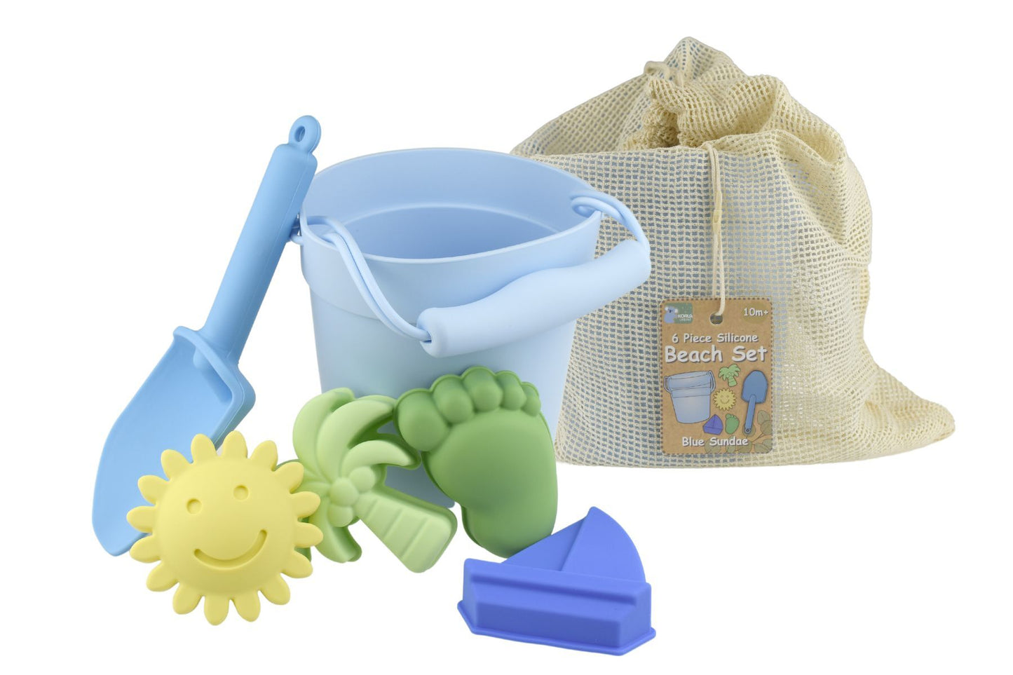 Koala Dream 6-Piece Silicone Beach Set – Blue Sundae Edition for Creative Sand Play