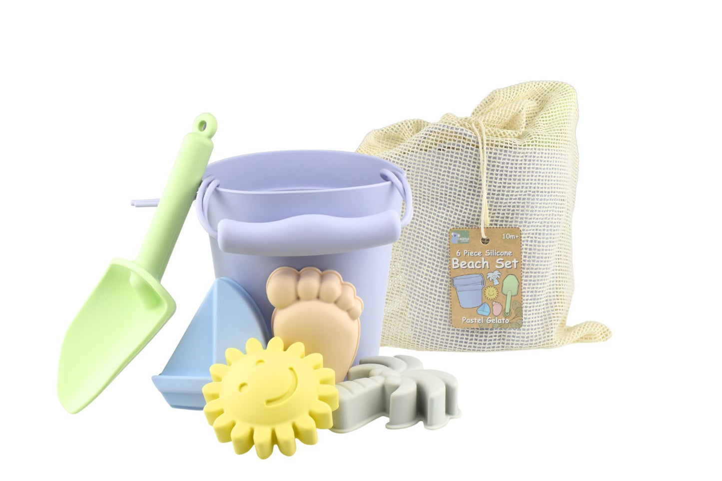 Koala Dream 6-Piece Silicone Beach Set – Pastel Gelato Colours for Endless Sand Play