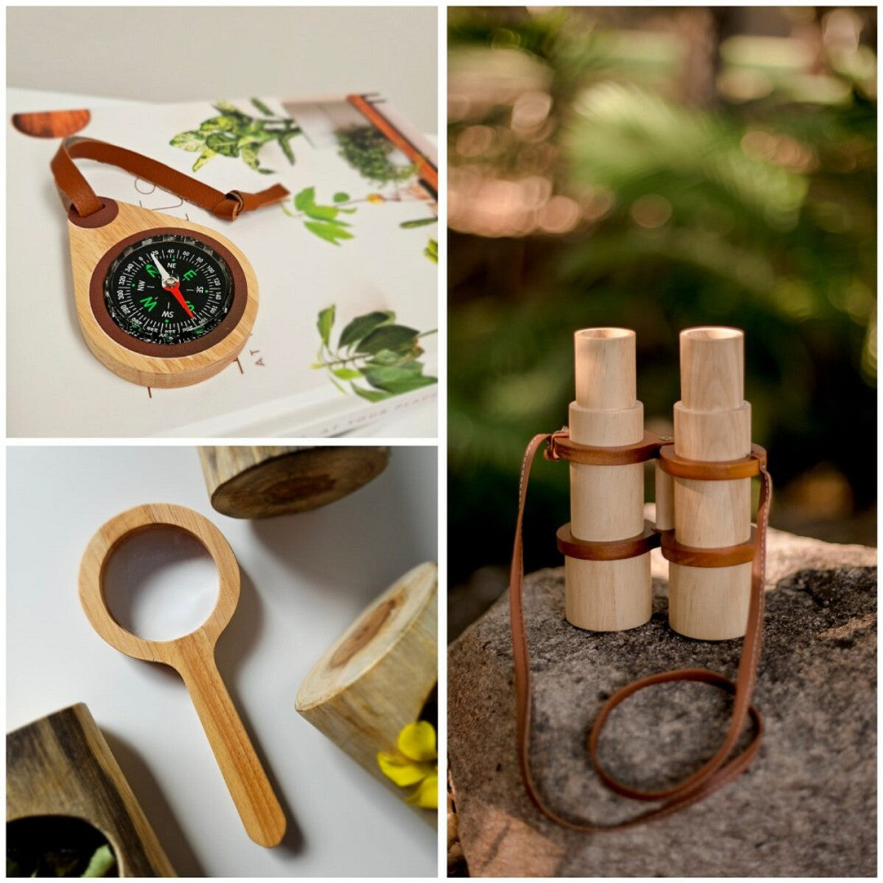 Little Explorers Adventure Kit – Kids Binoculars, Compass & Magnifying Glass Outdoor Toy Set