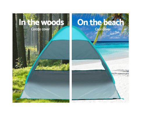 Pop Up Beach Tent 3 Person Sun Shade Shelter