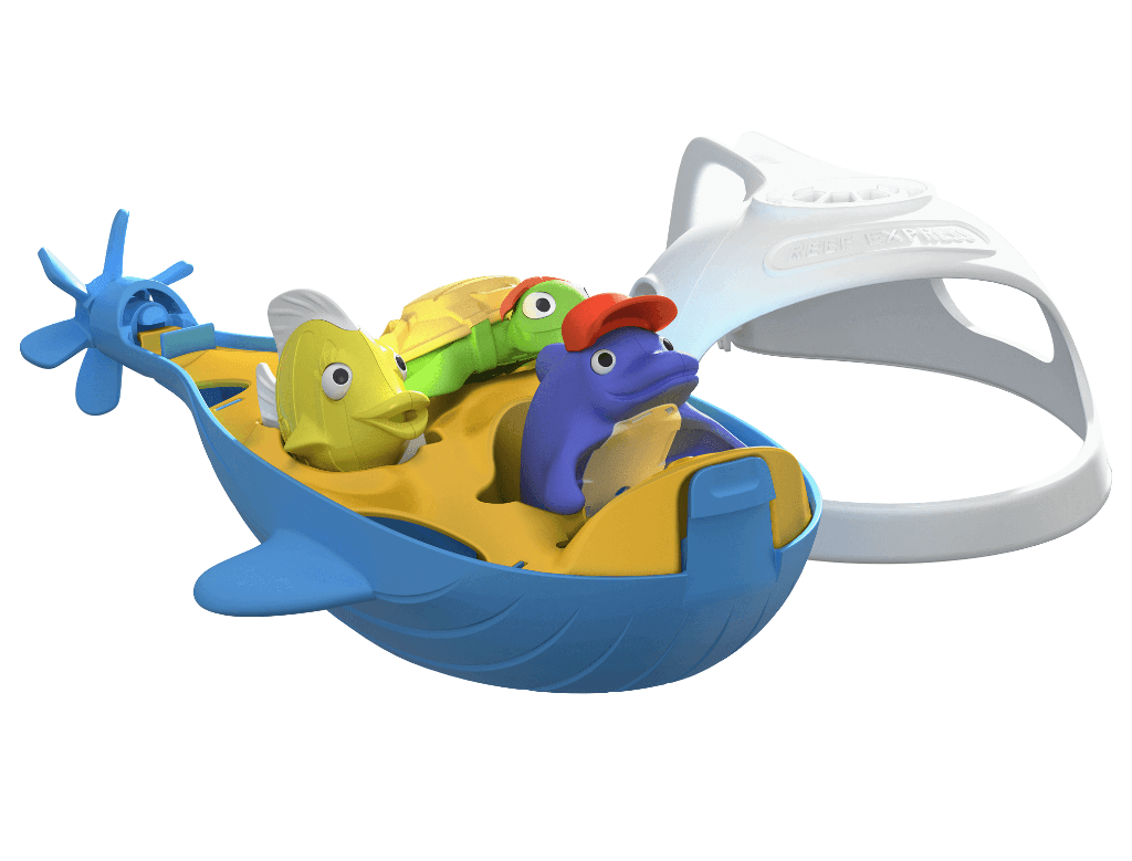 recycled bath toy set submarine