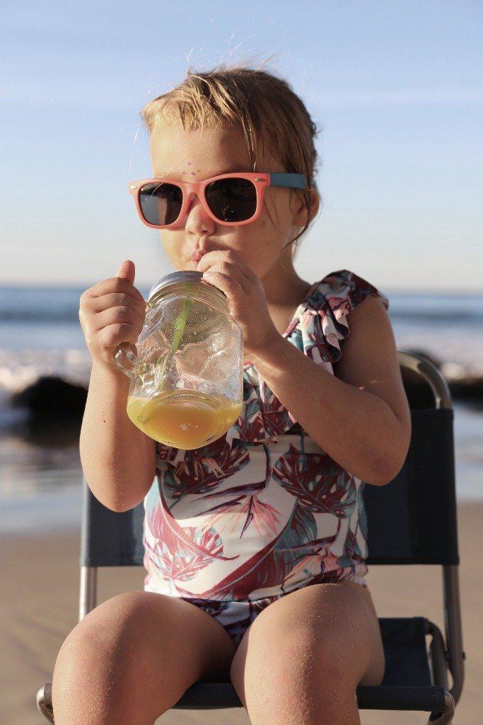 girls swimwear matching with mum floral