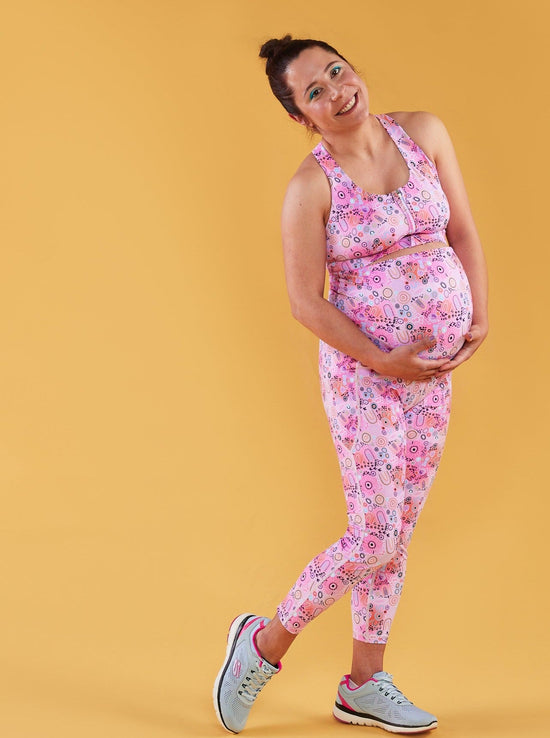 maternity pregnancy tights leggings compression over the bump