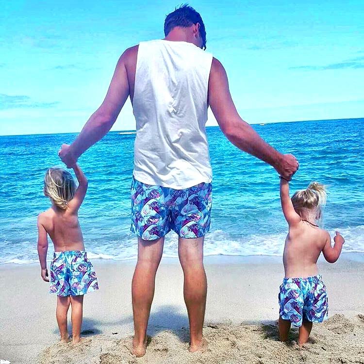 Matching Swimwear, Men's Board Shorts, Birds of Paradise - Upper Notch Club