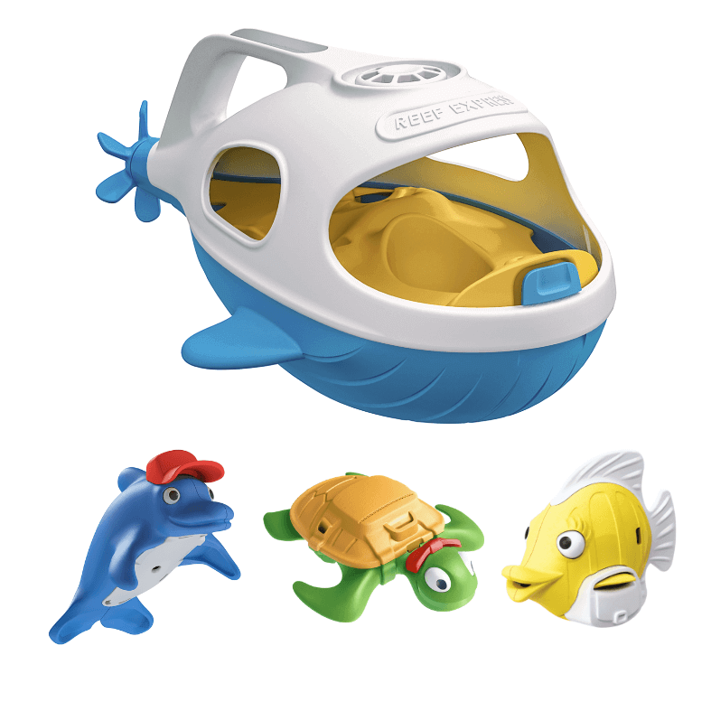 recycled bath toy set