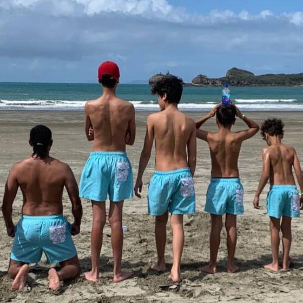 Matching Swimwear, Boys' Board Shorts, Floral Pocket - Upper Notch Club