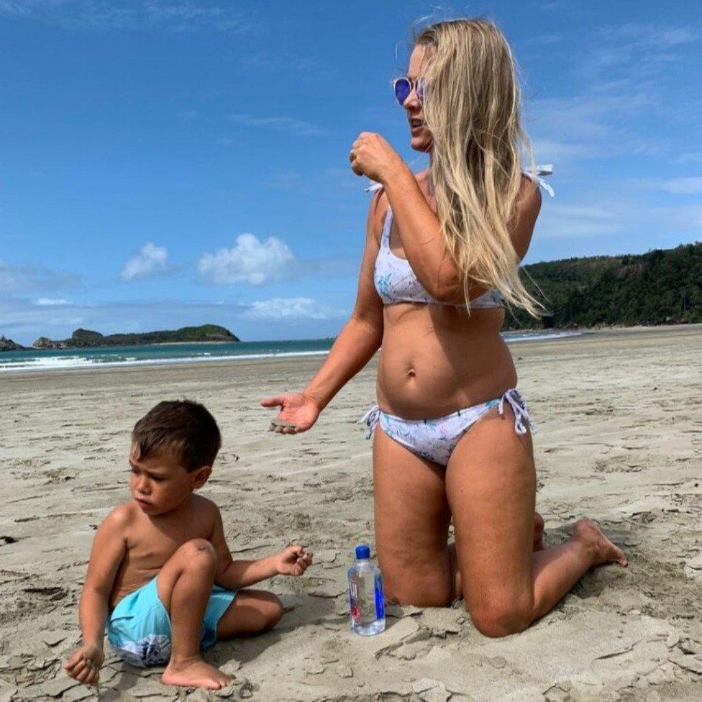 womens bikini floral matching with kids