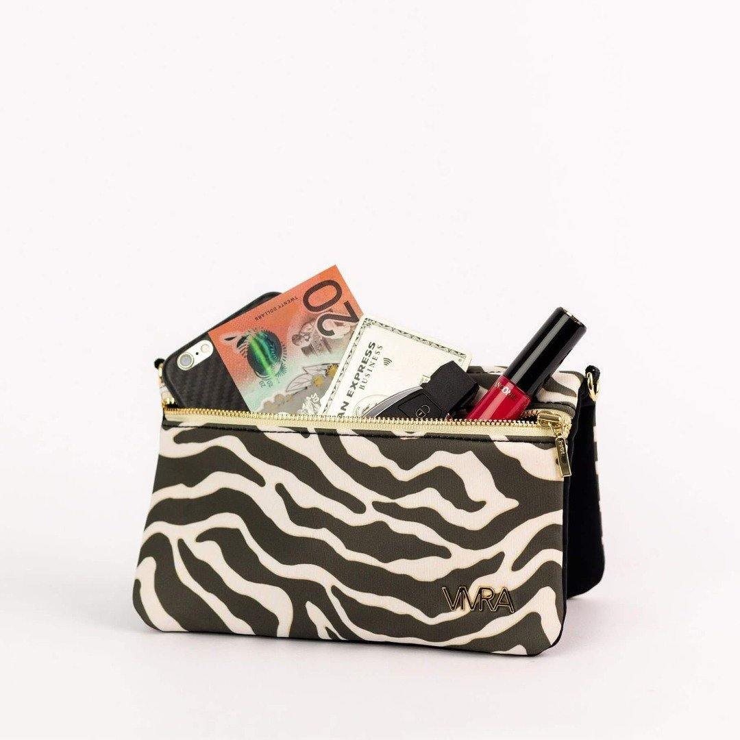 stylish bum bag zebra print