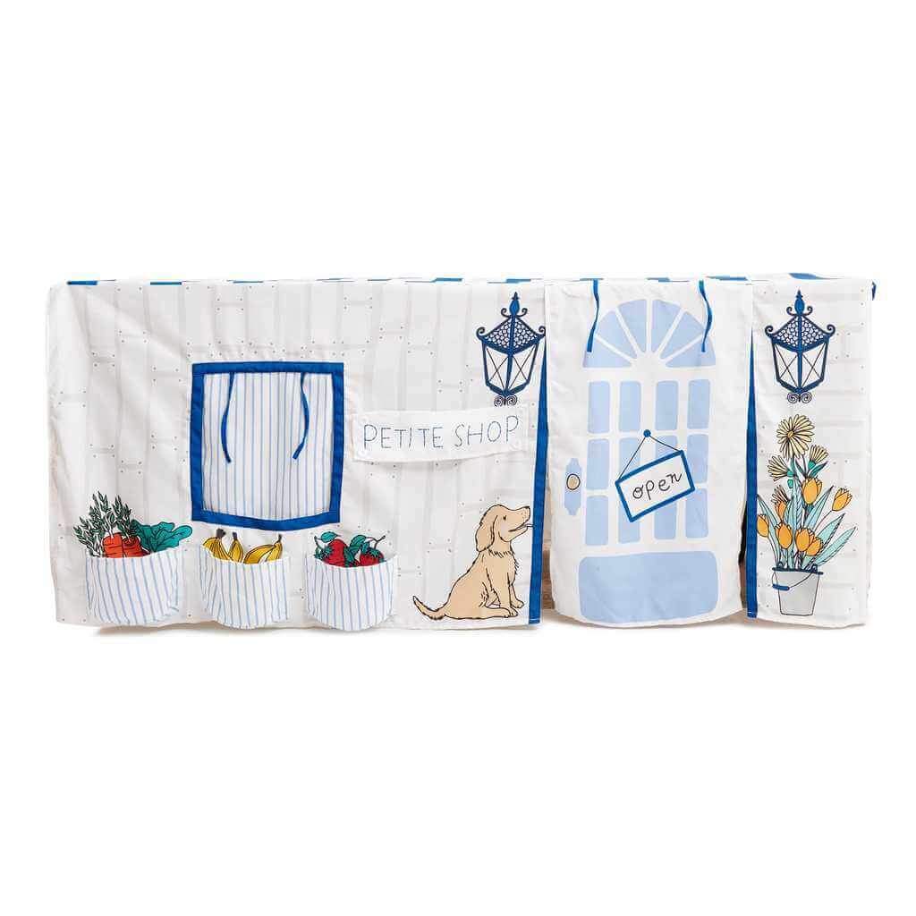 tablecloth playhouse shop blue
