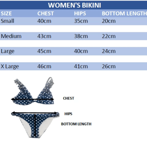 women's bikini size guide