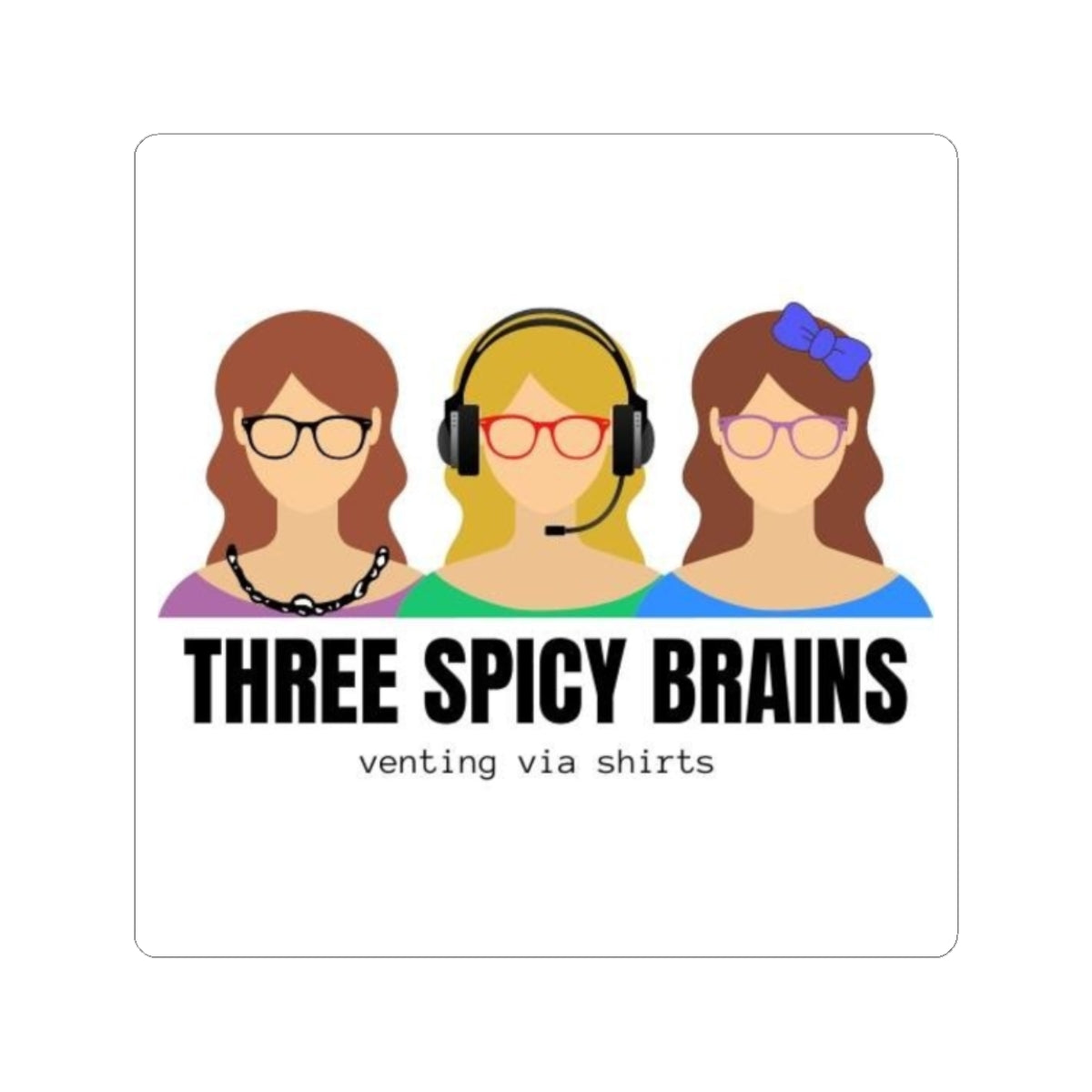 Three Spicy Brains Kiss-Cut Stickers