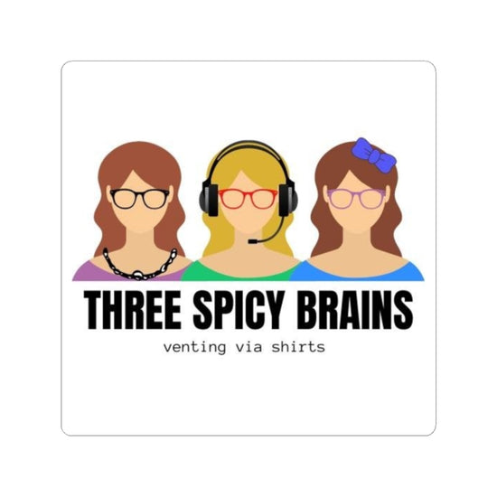 Three Spicy Brains Kiss-Cut Stickers