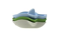 BATH SHARKS SILICONE 3PC SET-BLUE/GREEN