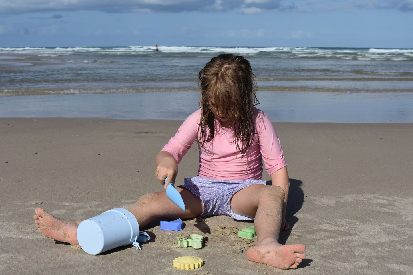 6PC SILICONE BEACH SET BLUE SUNDAE