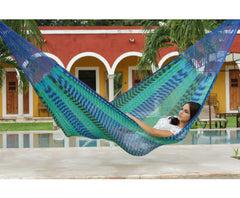 Outdoor undercover cotton Mayan Legacy hammock Family size Caribe