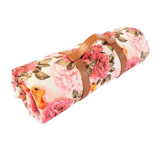 waterproof picnic blanket pink floral