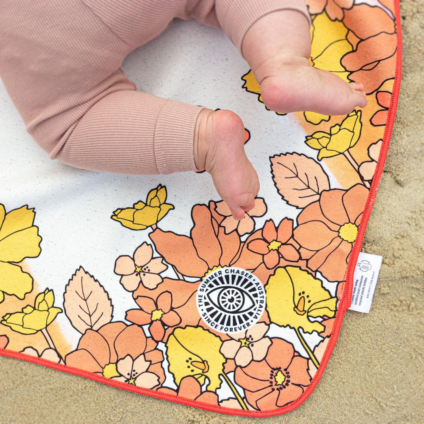 Sand Free Beach Towel for Babies, Flower Power - Upper Notch Club