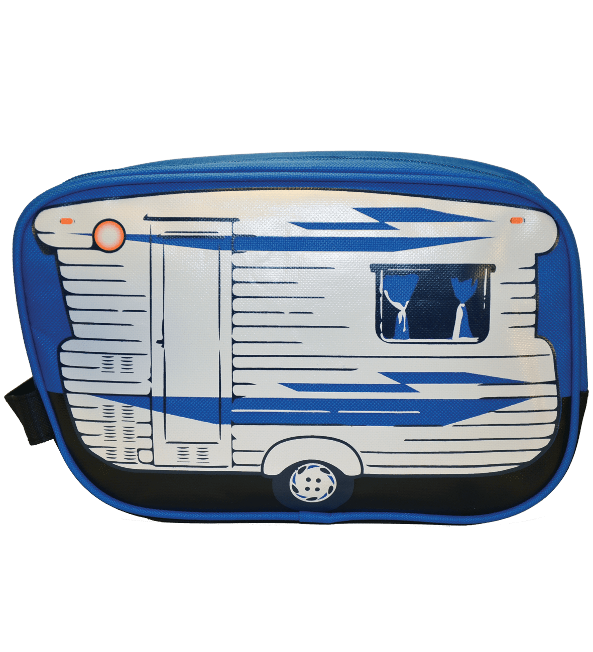 travel wash bag blue camper van inspired toiletry bag