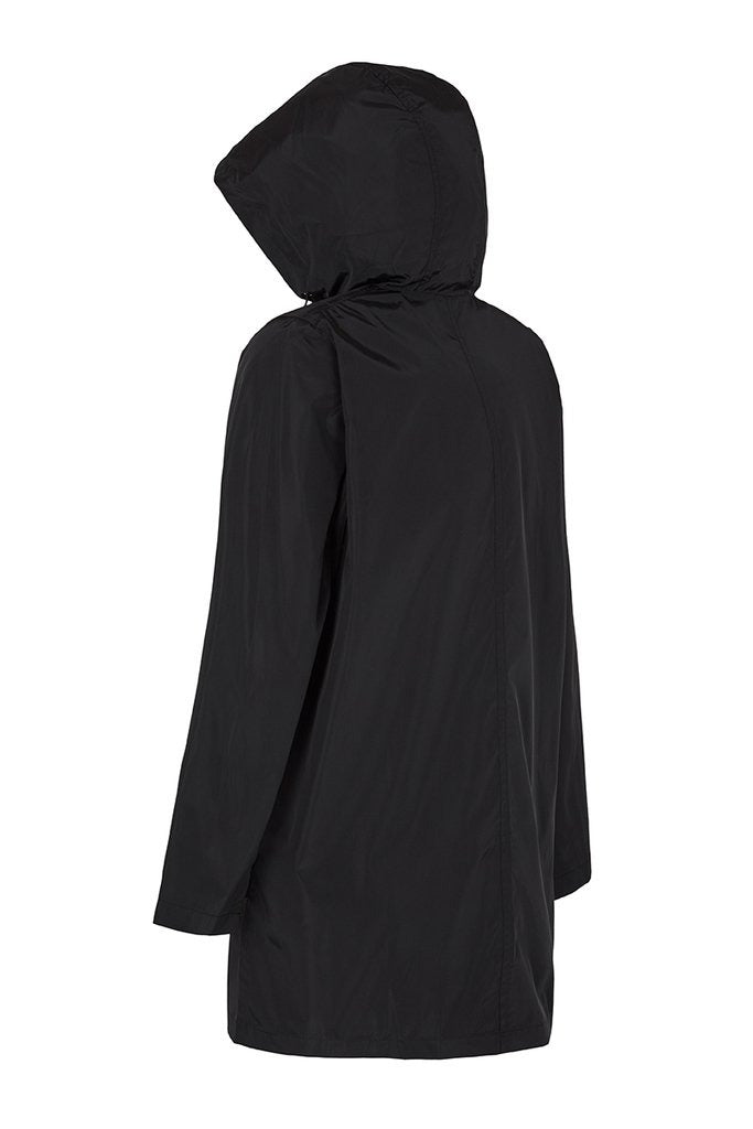 Load image into Gallery viewer, Women’s Packable Hooded Rain Jacket, Black, PAQME - Upper Notch Club
