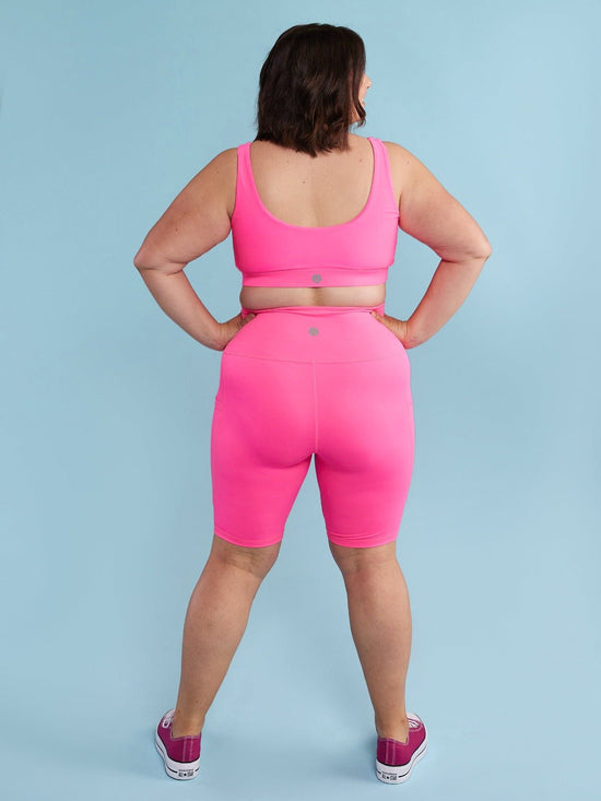 Load image into Gallery viewer, Neon Pink Everyday Biker Shorts (COMING SOON) - Mama Movement
