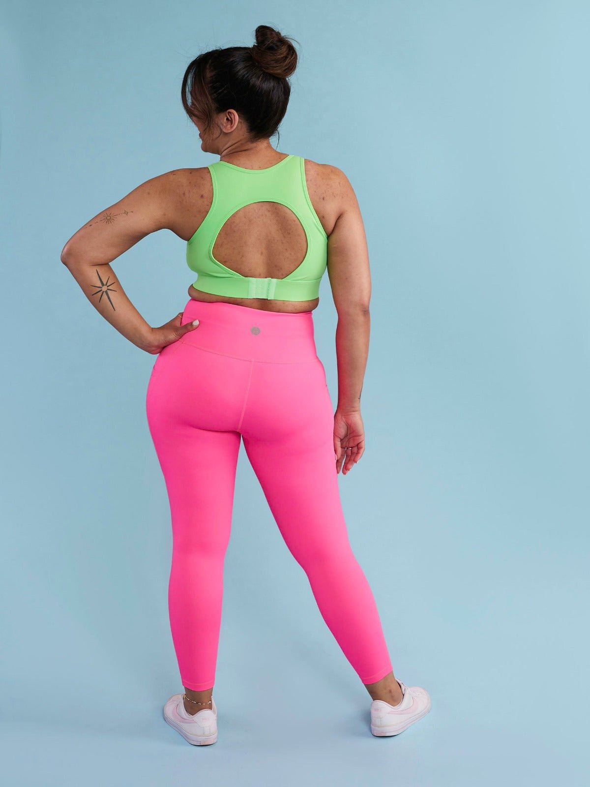 Neon Pink Everyday Activewear Legging - 7/8 length, Mama Movement