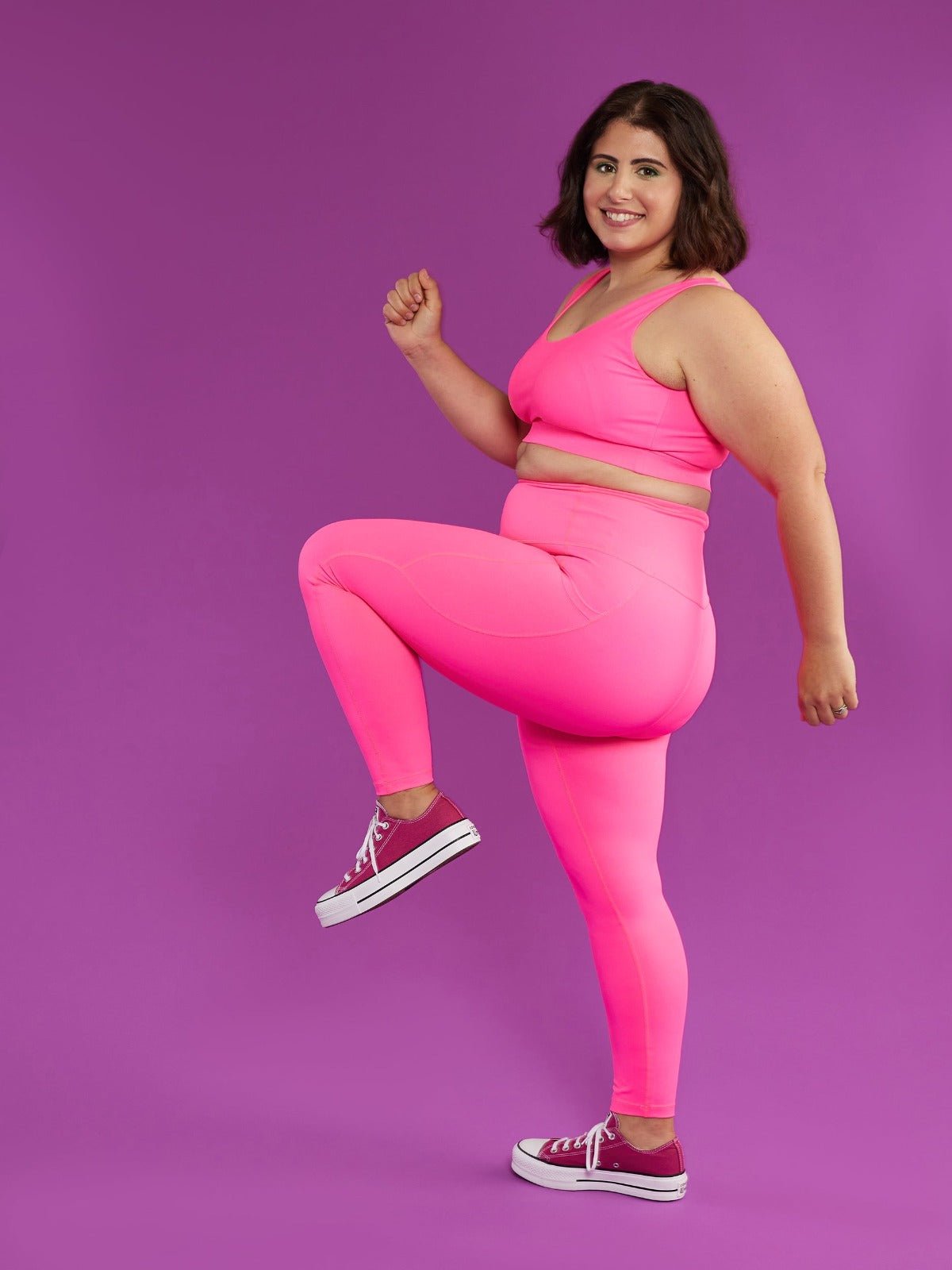 Load image into Gallery viewer, Neon Pink Everyday Legging - 7/8 length (COMING SOON) - Mama Movement
