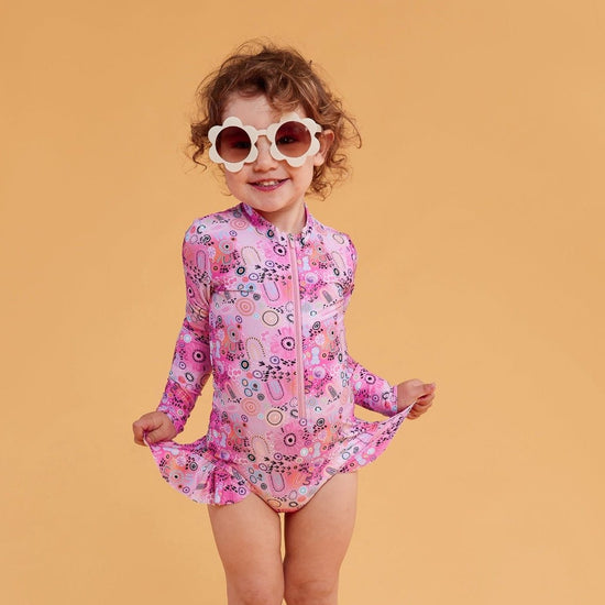 Strong Women Kids Long-Sleeved Swimsuit - Mama Movement